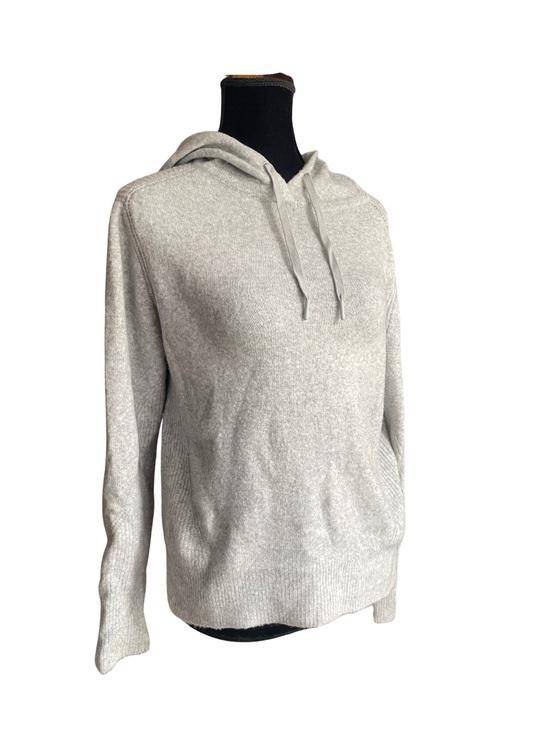 Time and Tru Tops - Time and Tru Heather Gray Hooded Pullover Sweater